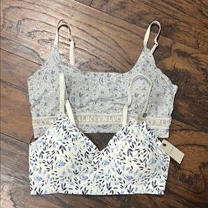 Lucky Brand 2 piece laser lounge bralette Size L New With Tags